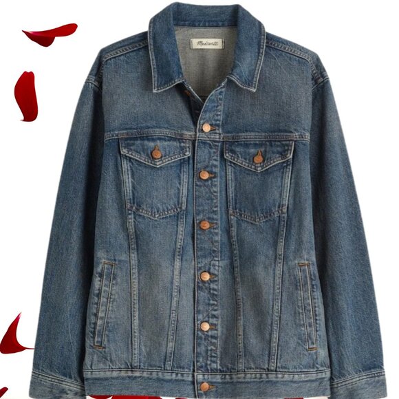 Madewell Denim Jacket Charleston Wash XL NWT Fair Trade Sustainable Cotton - Picture 1 of 14